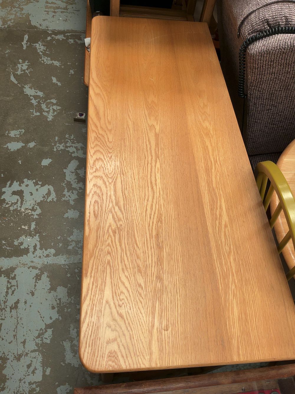 Lot 421: A Contemporary Solid Oak Console Table with Slatted...