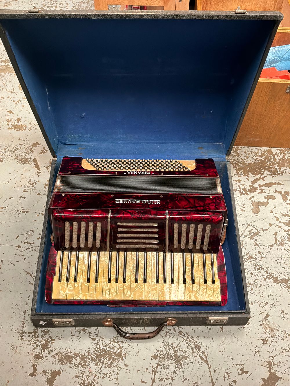 Lot 439: A Mid-20th Century Hugo Rauner Miranda 80-Bass Piano...
