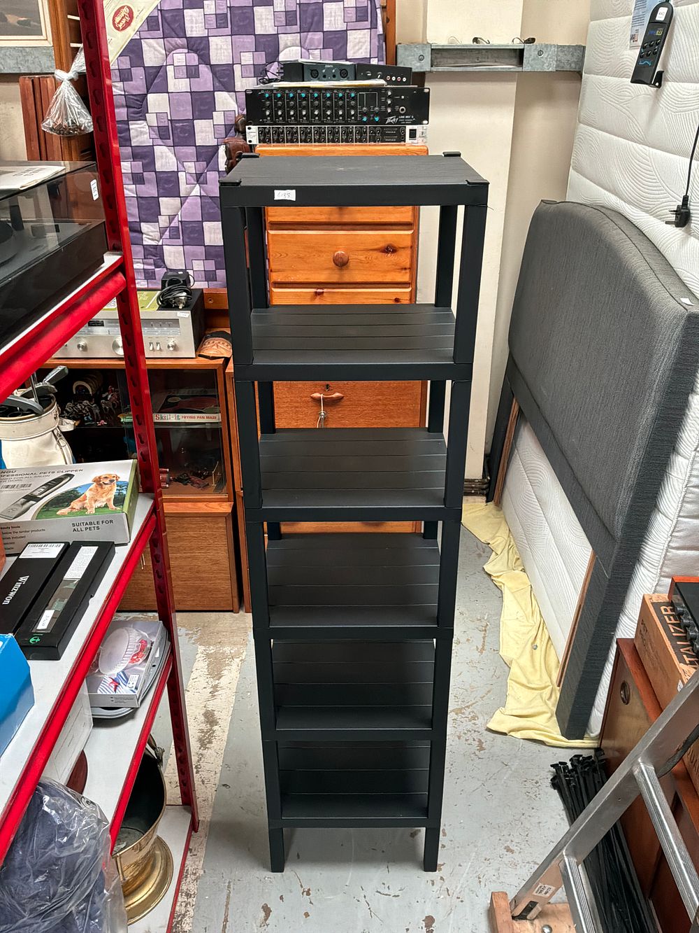 Lot 441: A Five-Tier Black Plastic Utility Shelving Unit