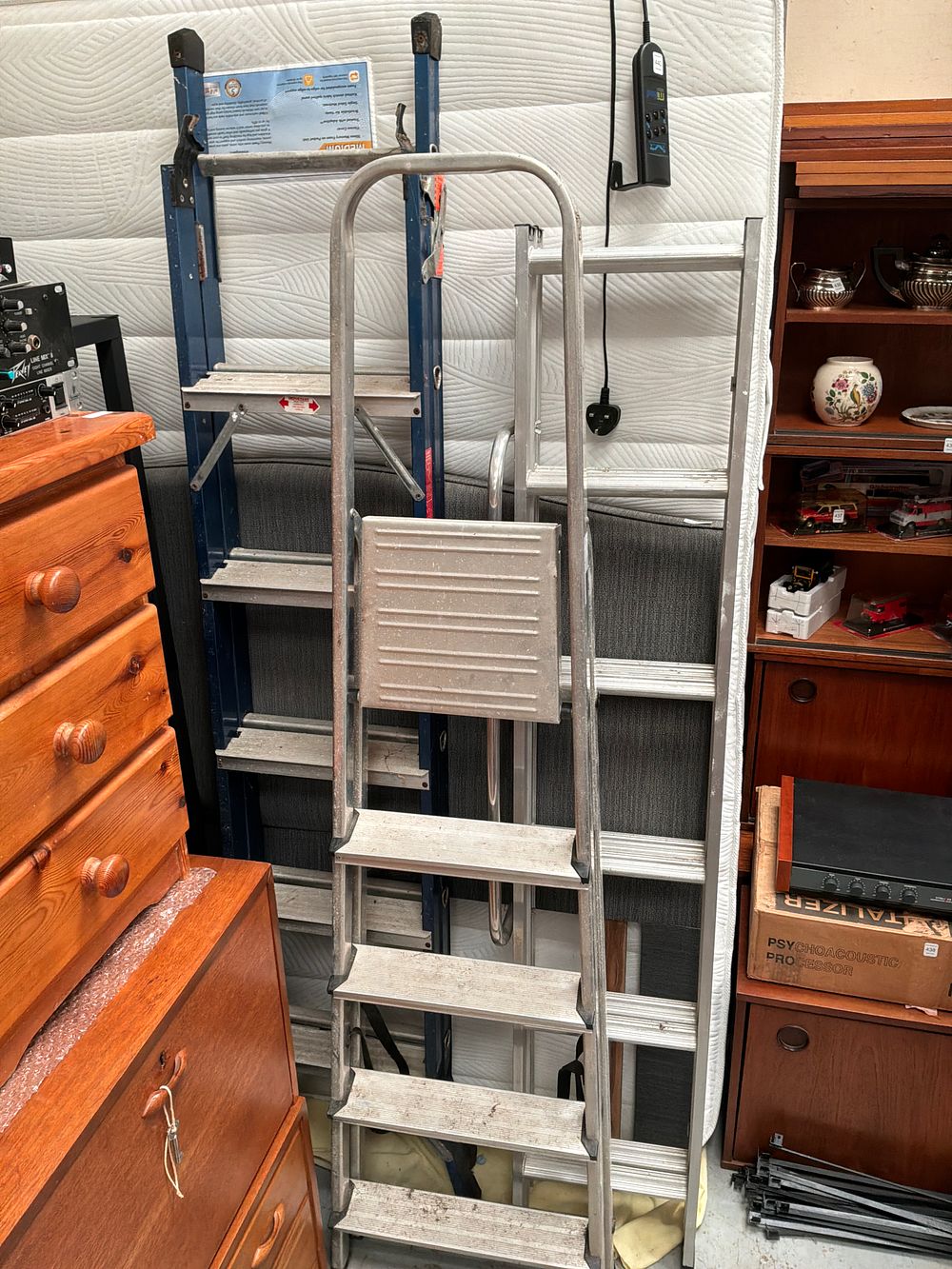 Lot 443: A Trio of Aluminium Step Ladders including Youngman...