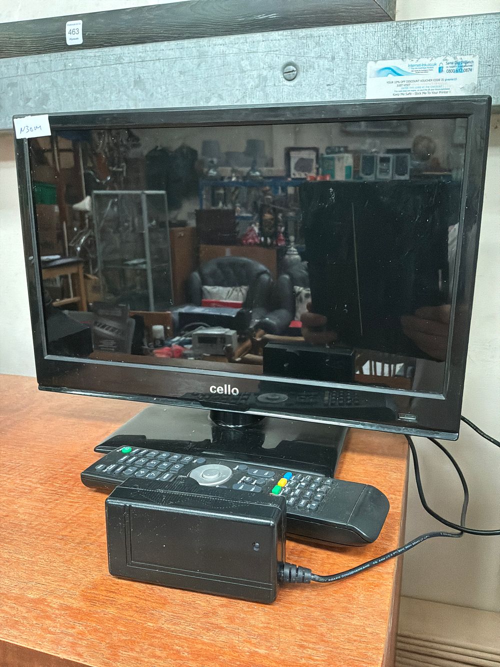 Lot 464: Cello 16 Inch Widescreen LED Television with Integrated...
