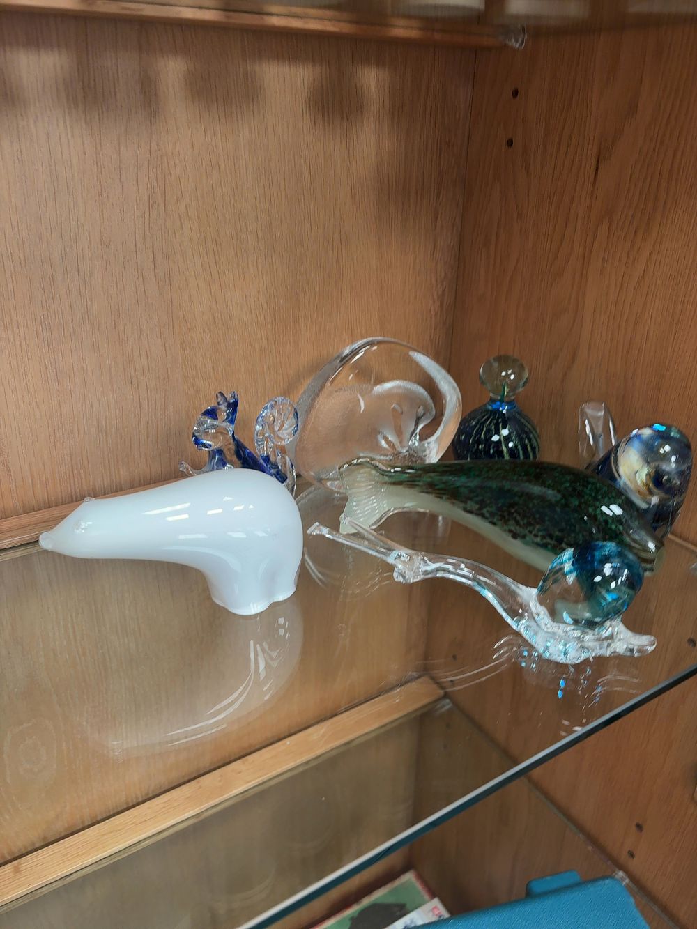 Lot 486: An Assortment of Art Glass Animal Figurines and...