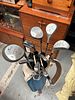 An Assortment of Vintage Golf Clubs by Howson and Northwestern with Two-Tone BagImage - 1