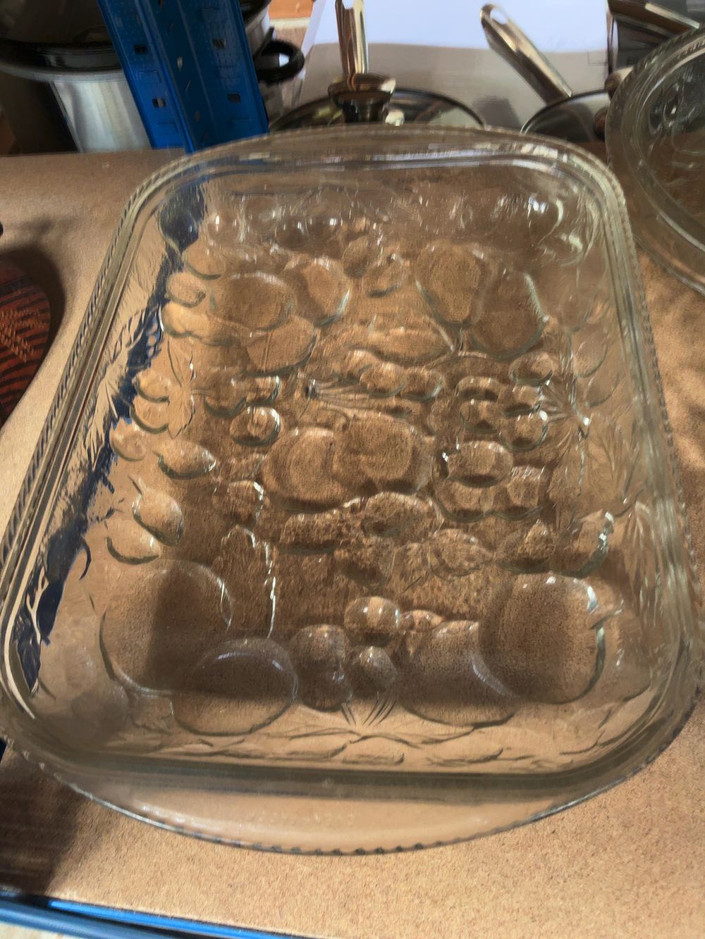 Lot 223: A Collection of Arcoroc France Orchard Pattern and Other Clear Pressed Glass Tableware