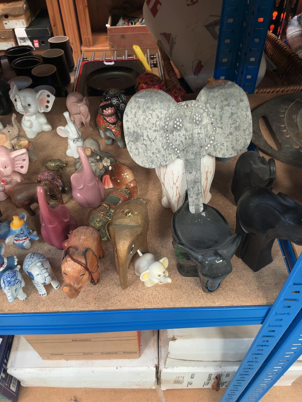 Lot 237: A Large Collection of Approximately Sixty Assorted Elephant-Themed Figurines and Decorative Objects