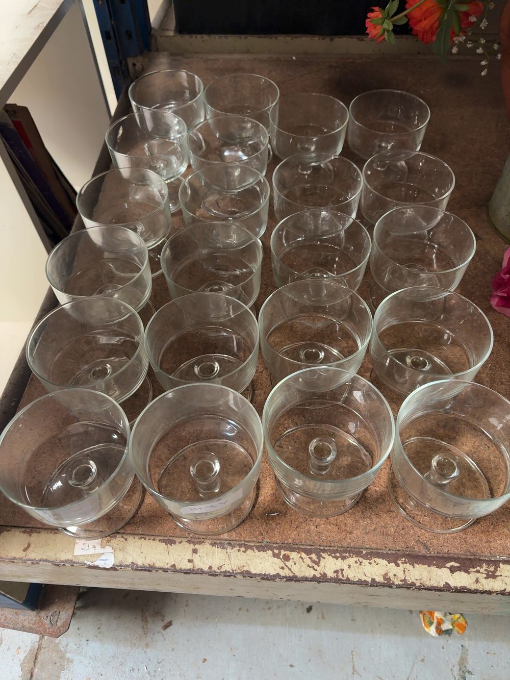 Lot 258: A Set of Twenty-four Clear Glass Dessert or Champagne Coupes