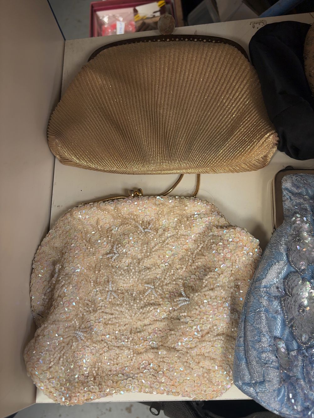 Lot 267: A Collection of Vintage Mid-Century Style Evening Bags and Purses