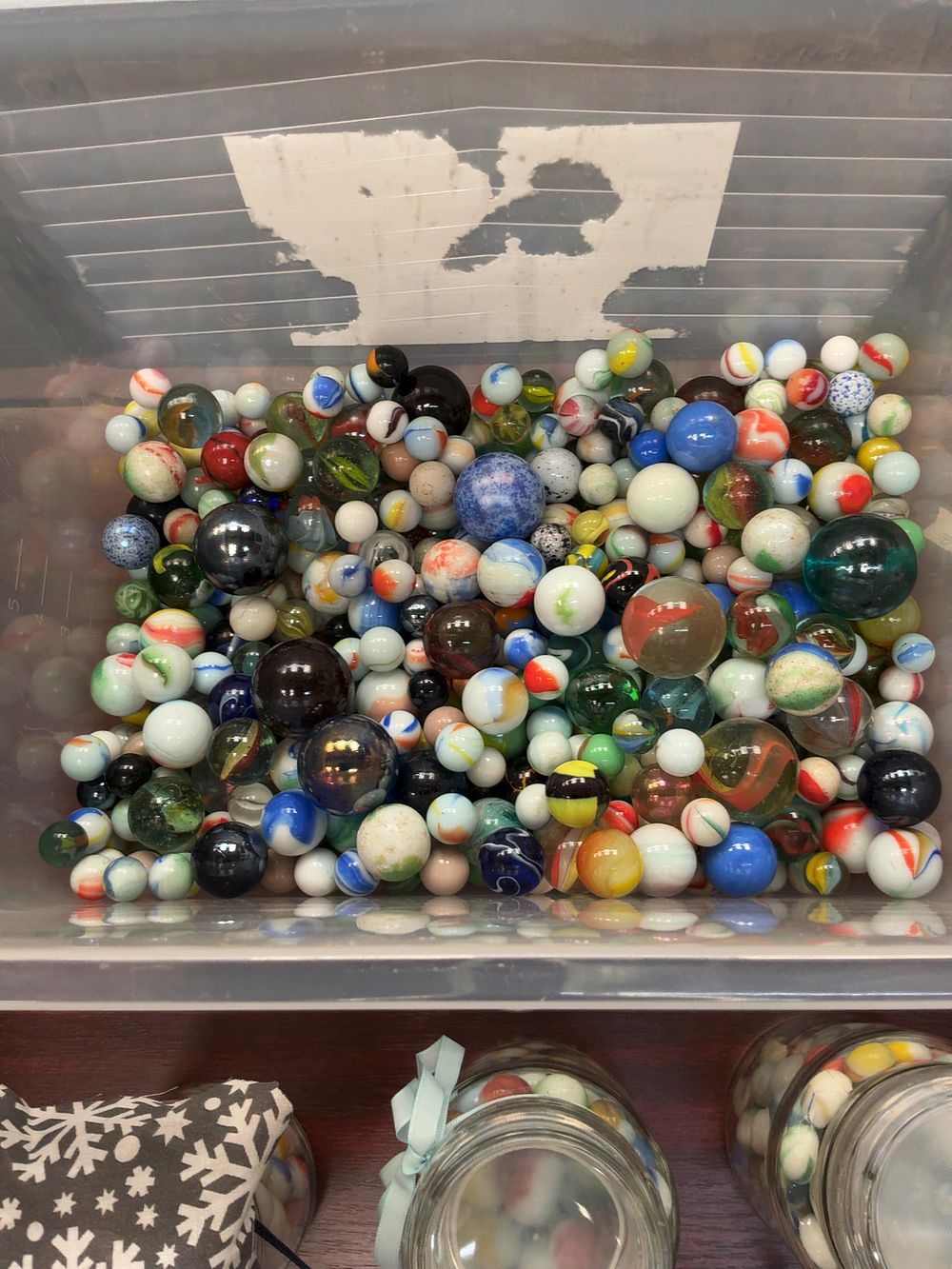 Lot 290: A Collection of Assorted Vintage Style Glass Marbles