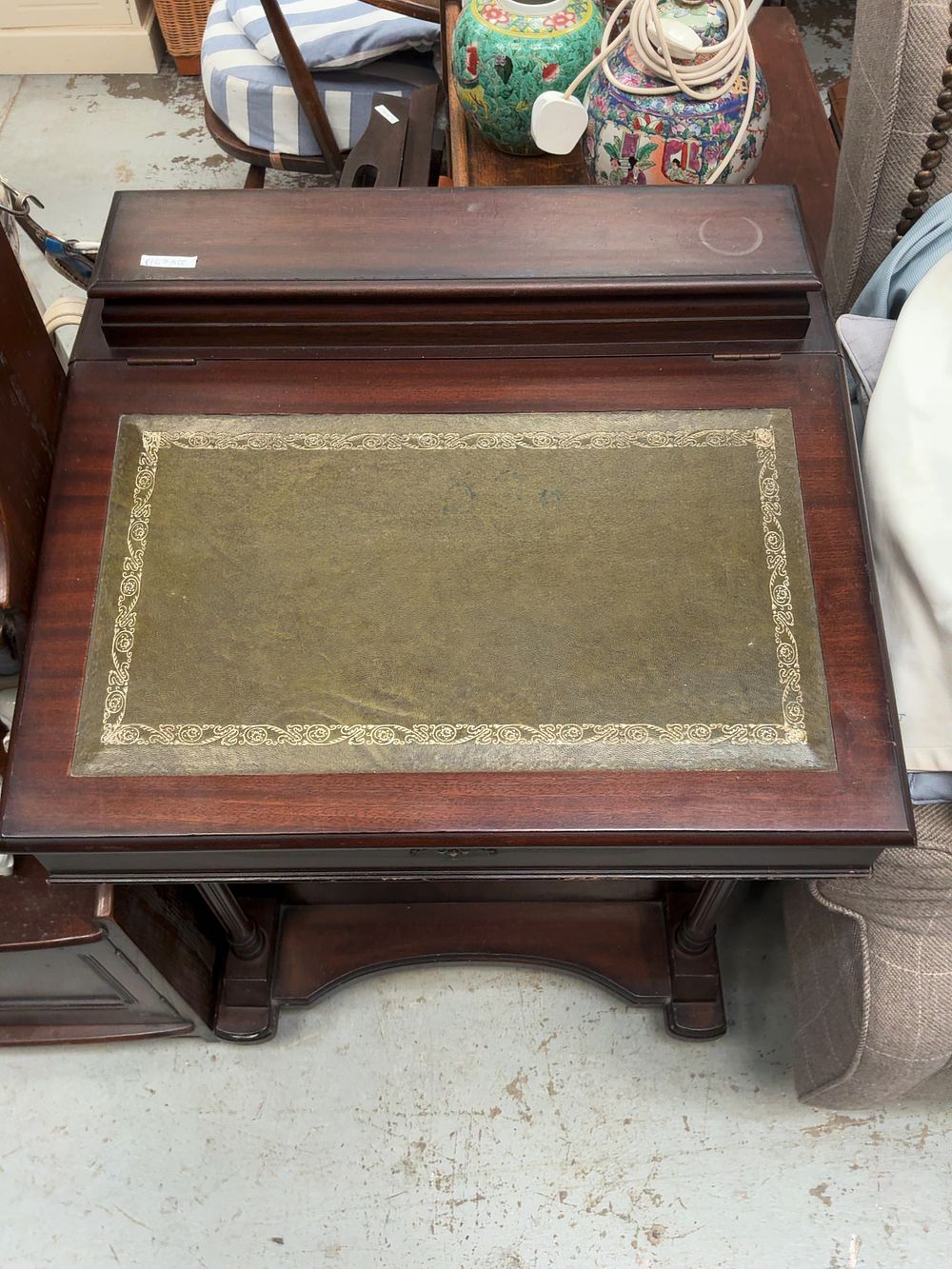Lot 296: Edwardian Style Mahogany Davenport Desk