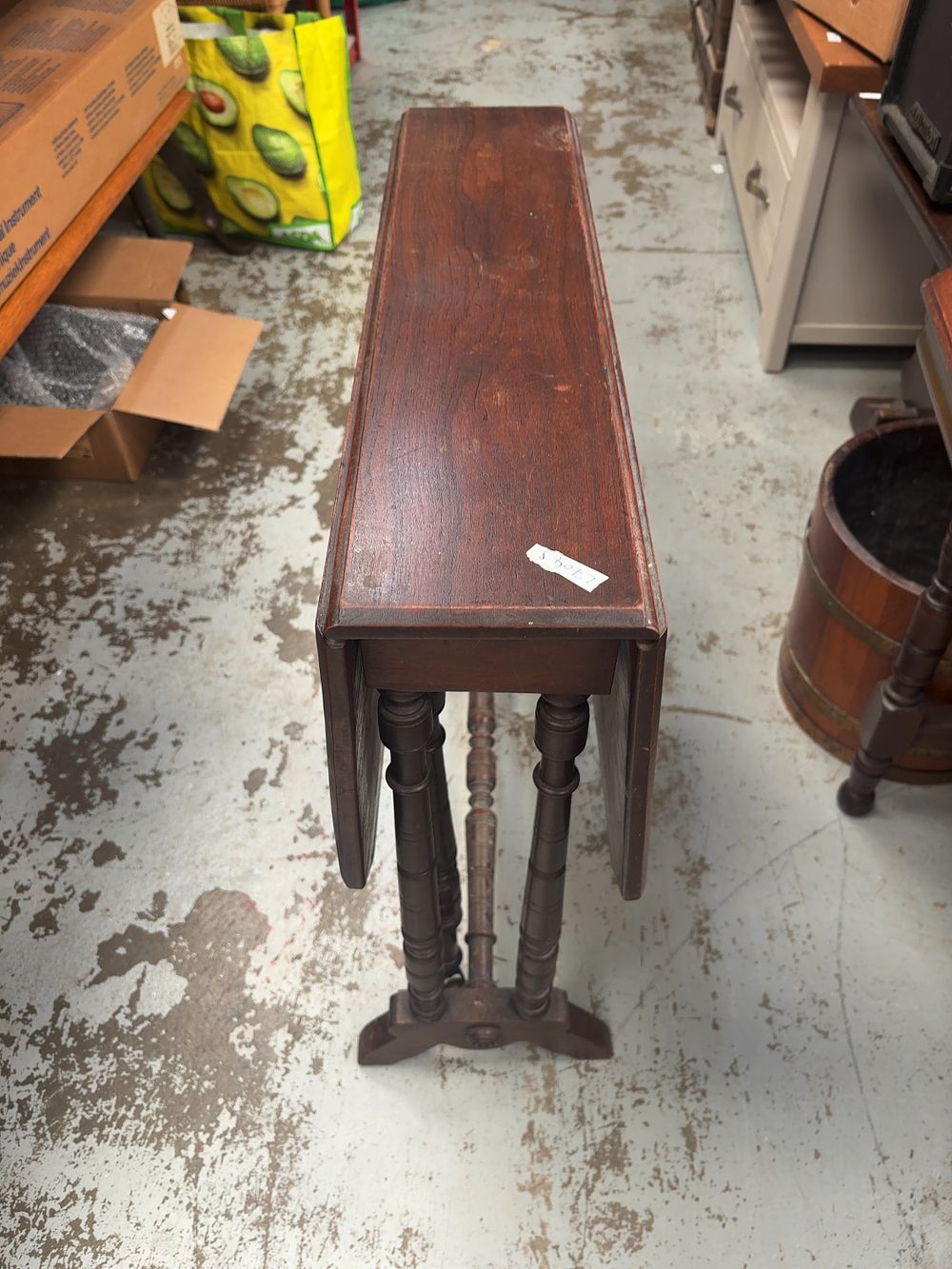 Lot 345: A Group of Miscellaneous Furniture and Treen including a Mahogany Sutherland Table