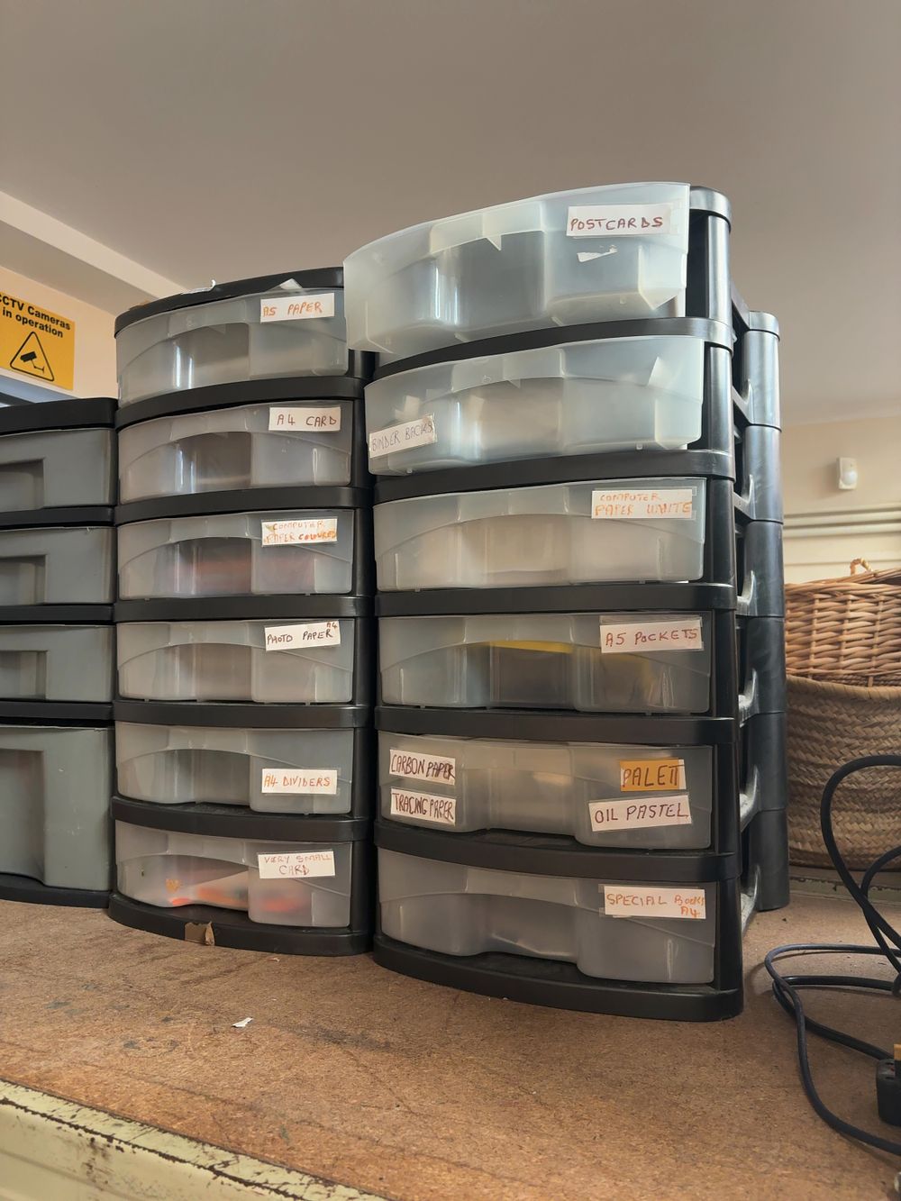 Lot 356: A Collection of Multi-Tier Plastic Storage Drawer Units and Craft Accessories