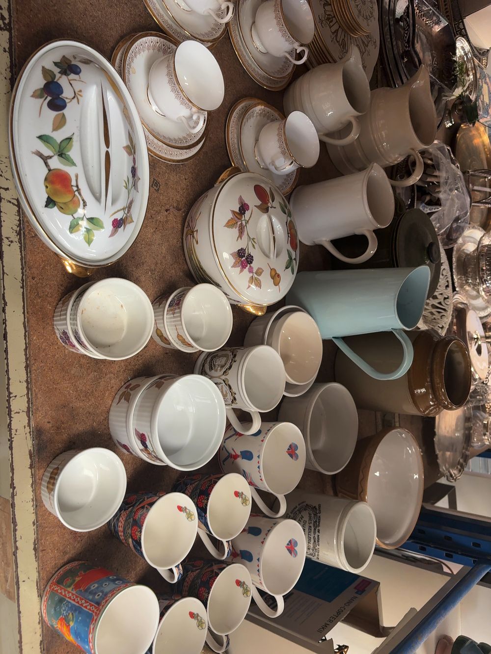 Lot 357: A Large Collection of Ceramics including Royal Worcester Evesham Pattern Tableware and Advertising Stoneware