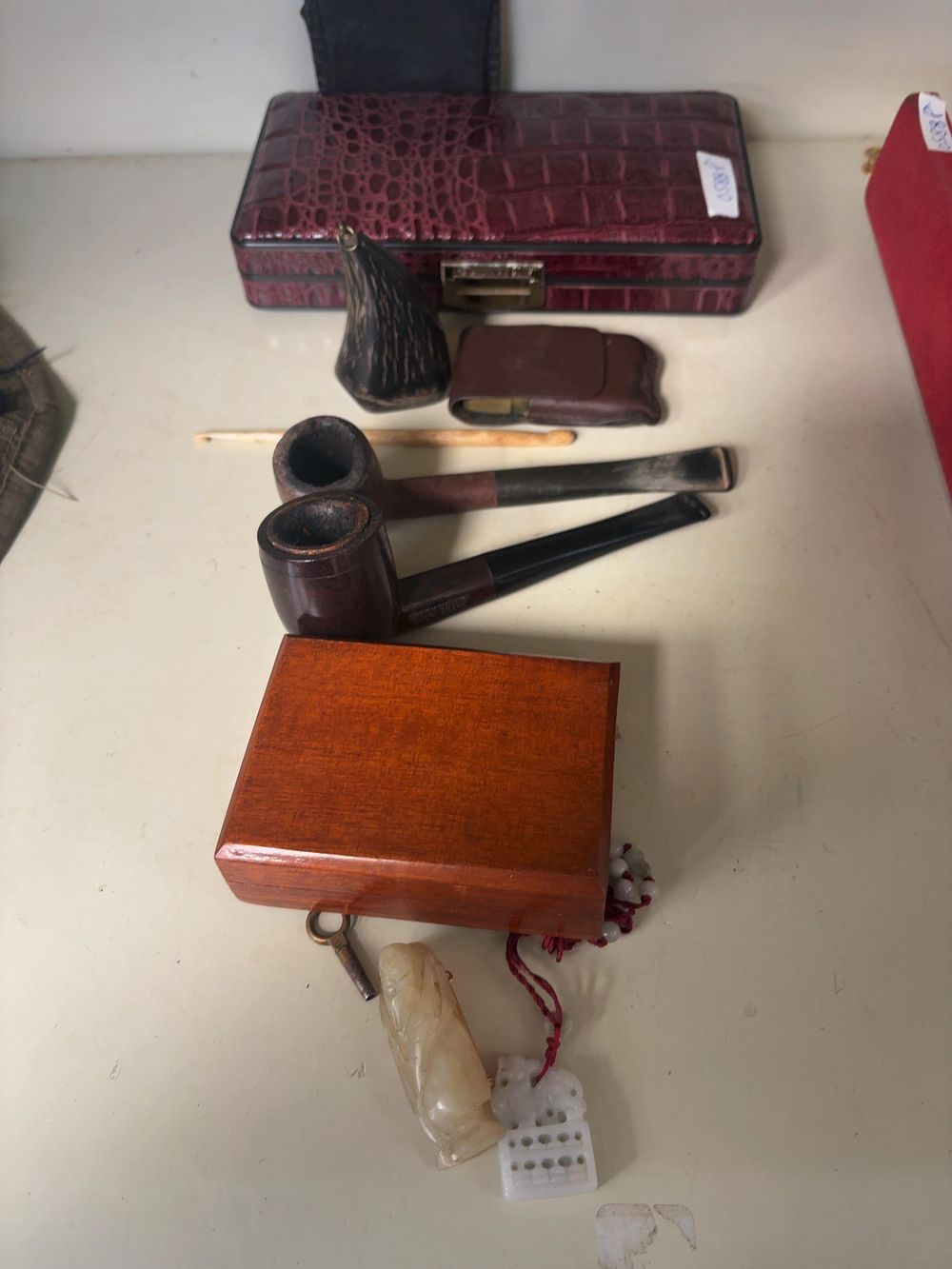 Lot 371: A Collection of Vintage Smoking Accessories and Decorative Items