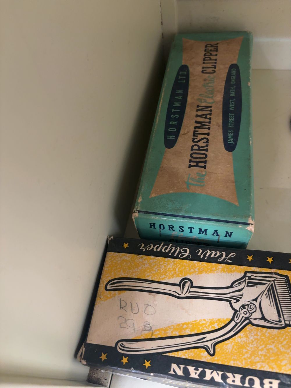 Lot 376: Two Vintage Hair Clippers in original boxes, Horstman Ltd and Burman
