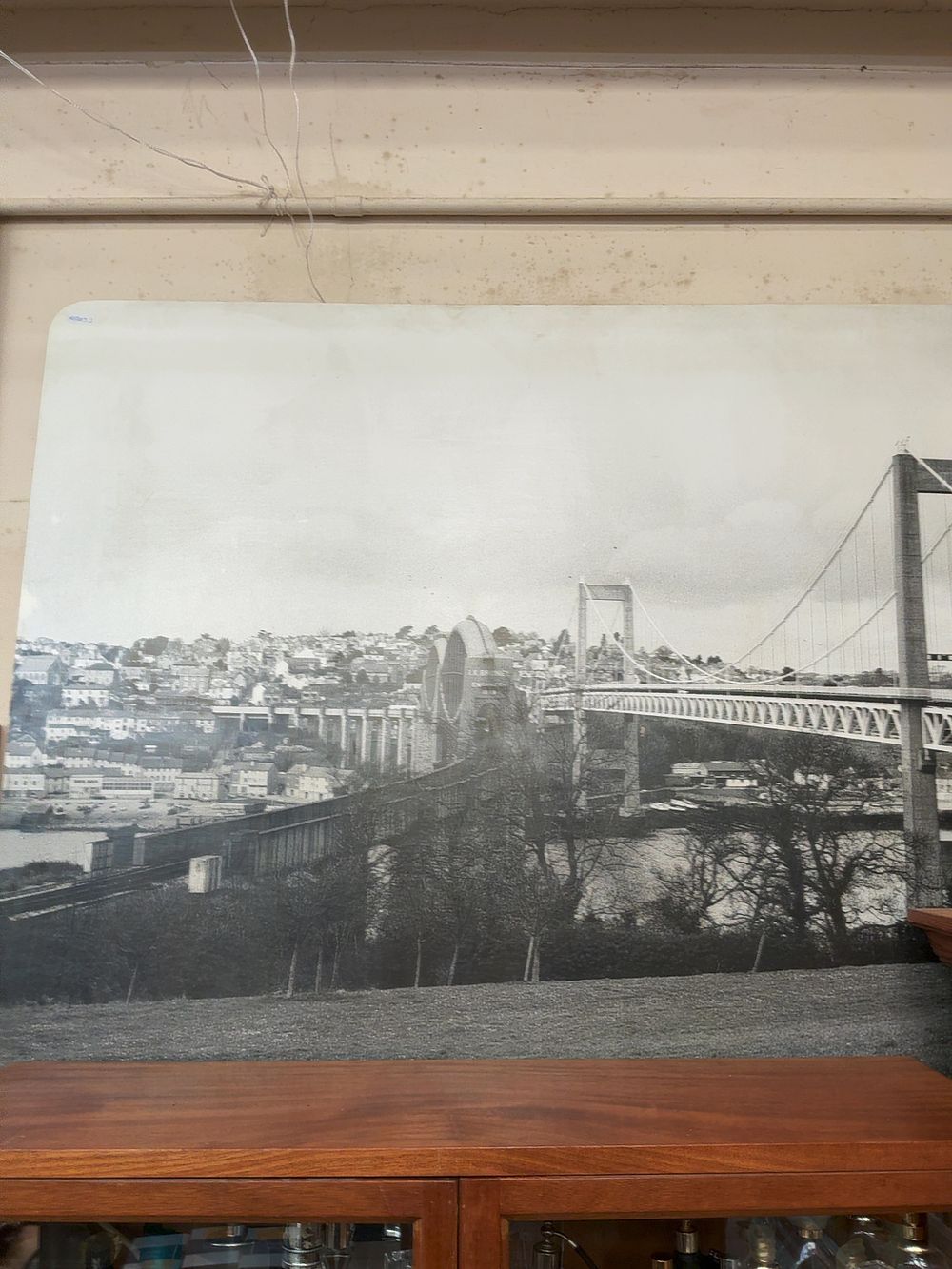Lot 436: Large Photographic Print of the Tamar and Royal Albert Bridges