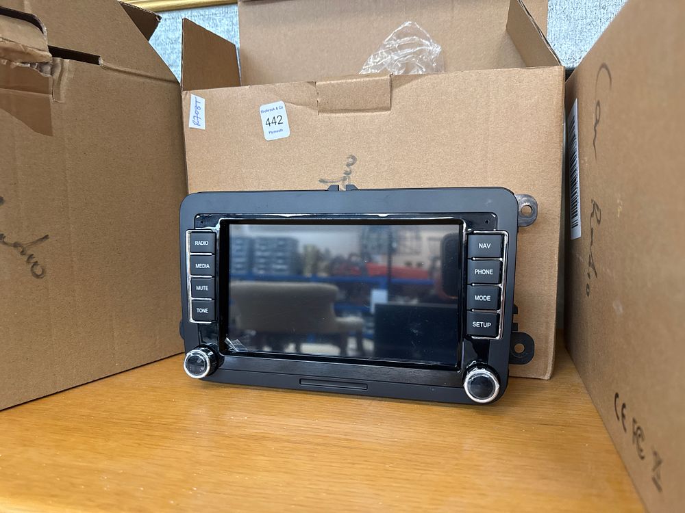 Lot 442: Three Boxed Car Multimedia Navigation Players with Integrated Screens