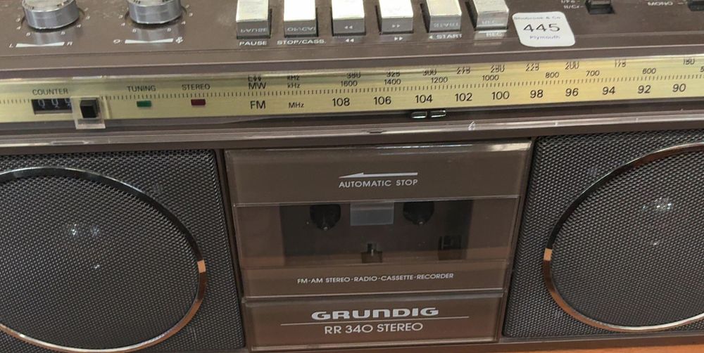 Lot 445: A Vintage Grundig RR 340 Stereo Portable Radio Cassette Recorder