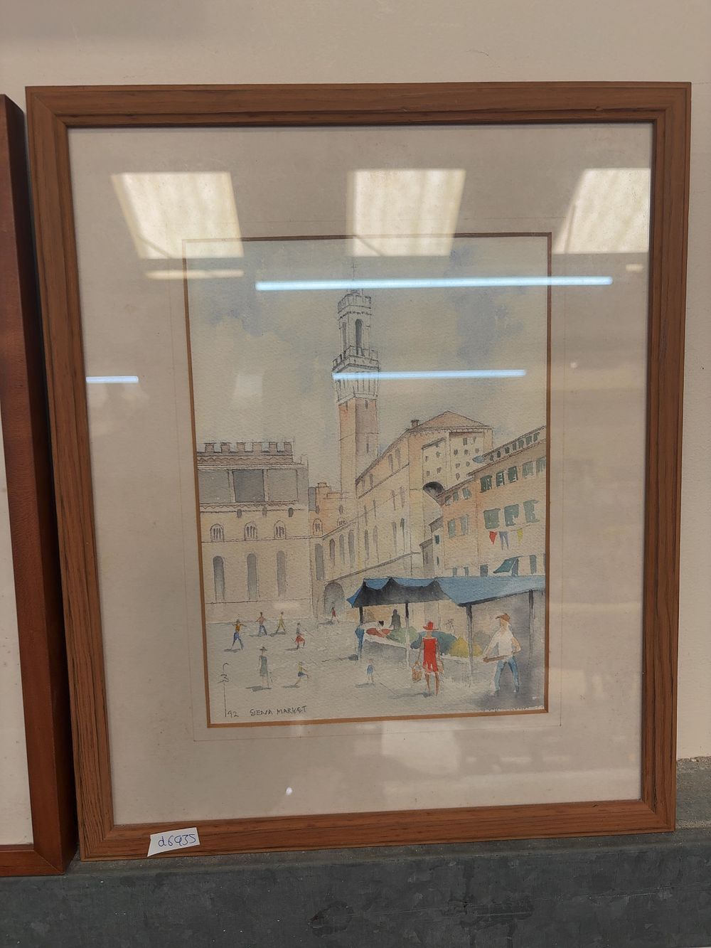 Lot 460: A Group of Artworks comprising a Monogrammed L.S. (20th Century) Watercolour and a Trio of Lithographs after David Roberts