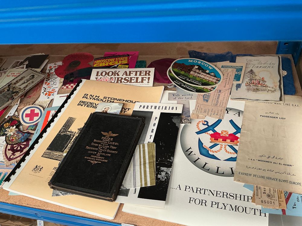 Lot 218: An Assortment of Vintage Ephemera including Victorian Prize Book and 1988 Plymouth Redevelopment Report