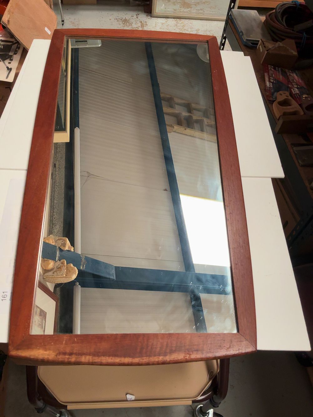 Lot 205: Mid-Century Modern Teak Framed Wall Mirror