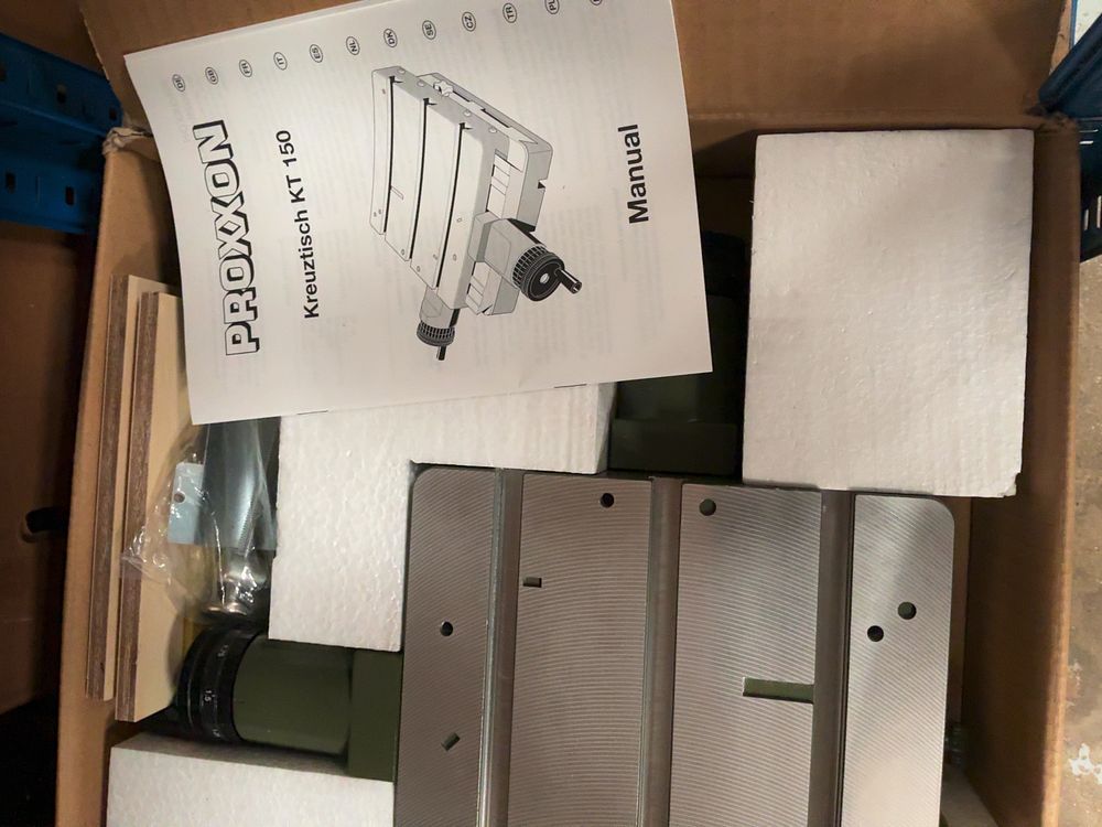 Lot 217: Proxxon KT 150 Precision Coordinate Table with Original Box and Manual