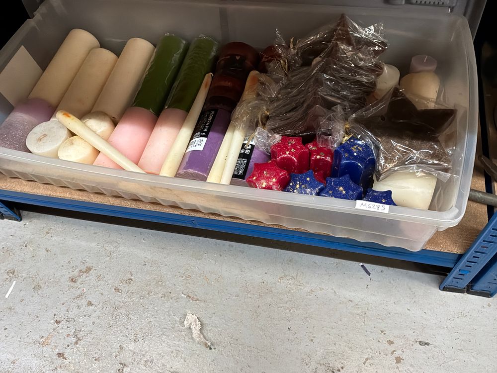 Lot 232: An Assortment of Modern Decorative Pillar Taper and Star-Shaped Candles Including IKEA Florera Fin