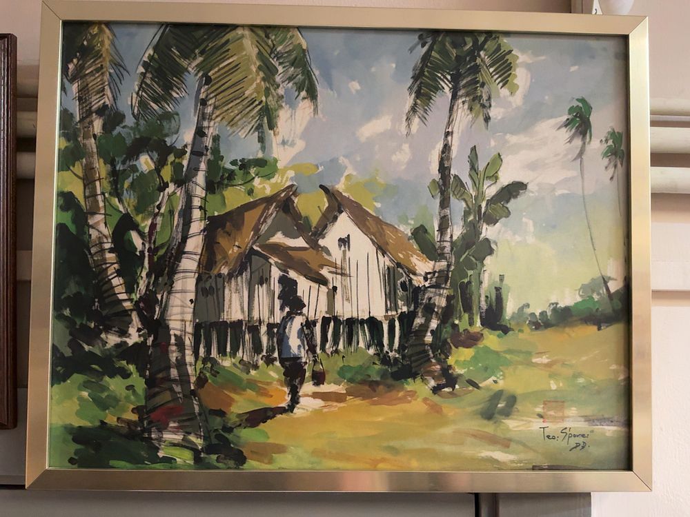 Lot 244: A Collection of Framed Artworks and a Decorative Plaque Including Works Signed Teo and Wong Siu Tuck