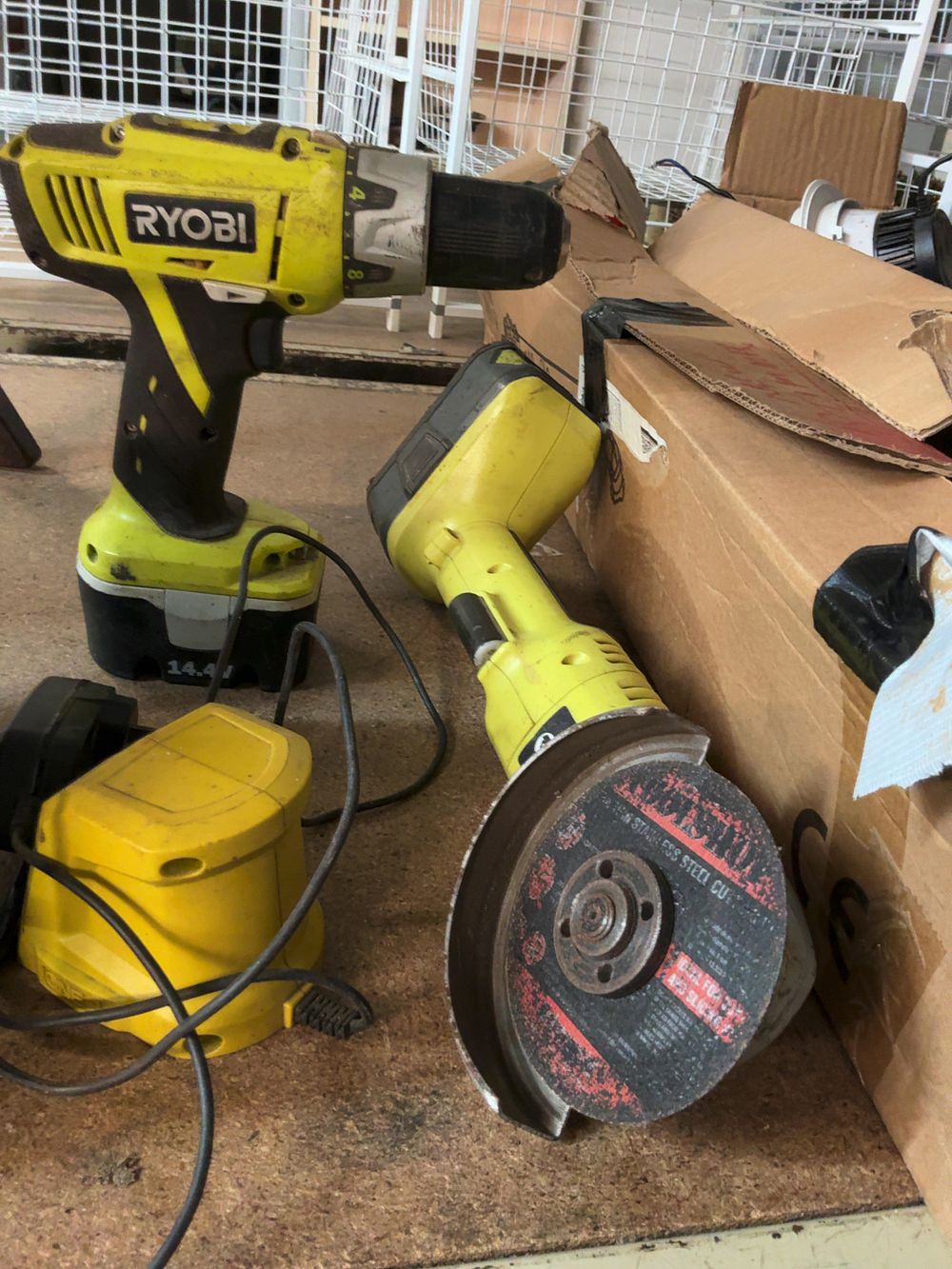 Lot 246: An Assortment of Ryobi Cordless Power Tools and Recessed LED Downlights