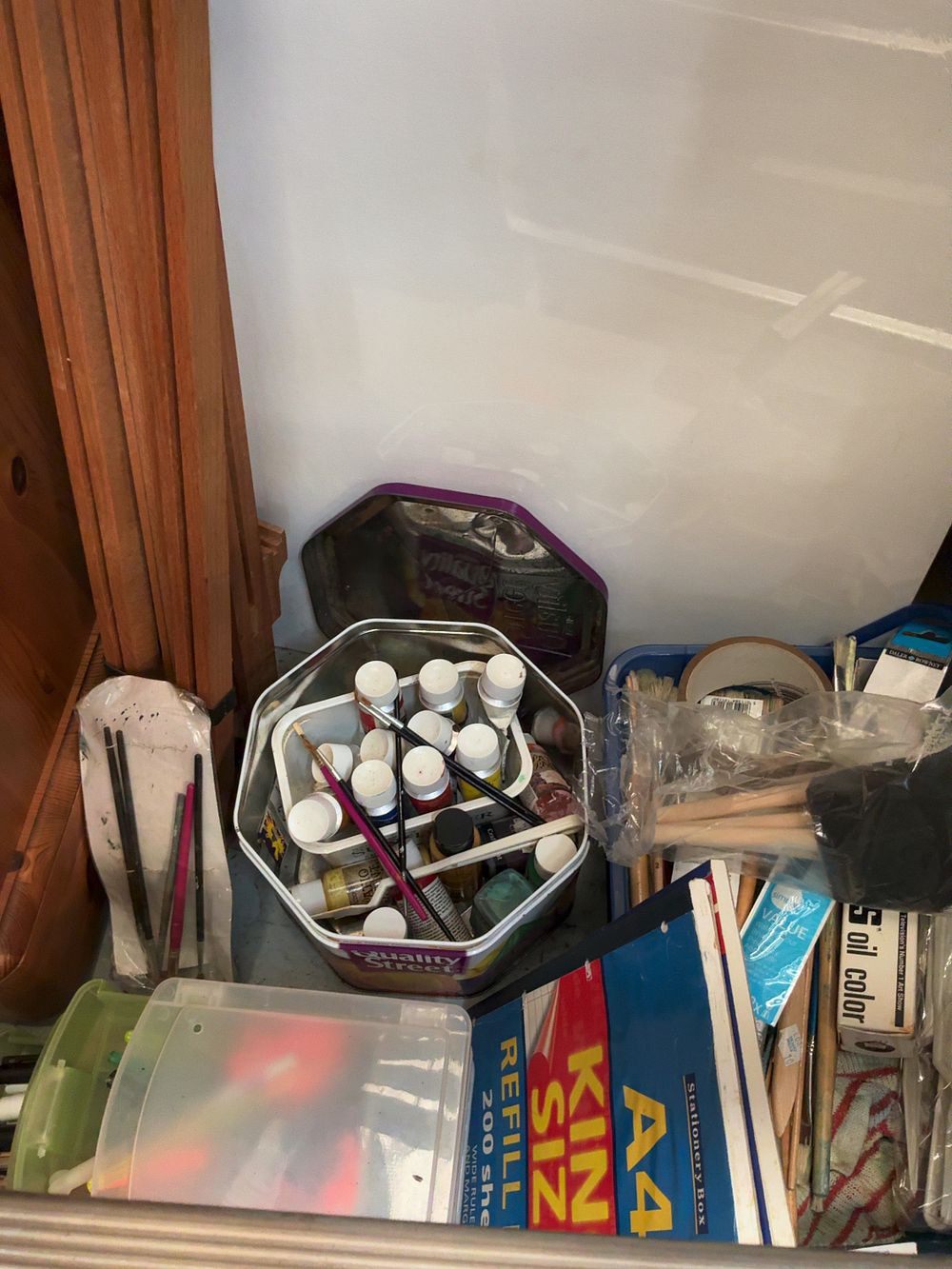 Lot 396: A Collection of Artist's Studio Equipment and Supplies including Easel