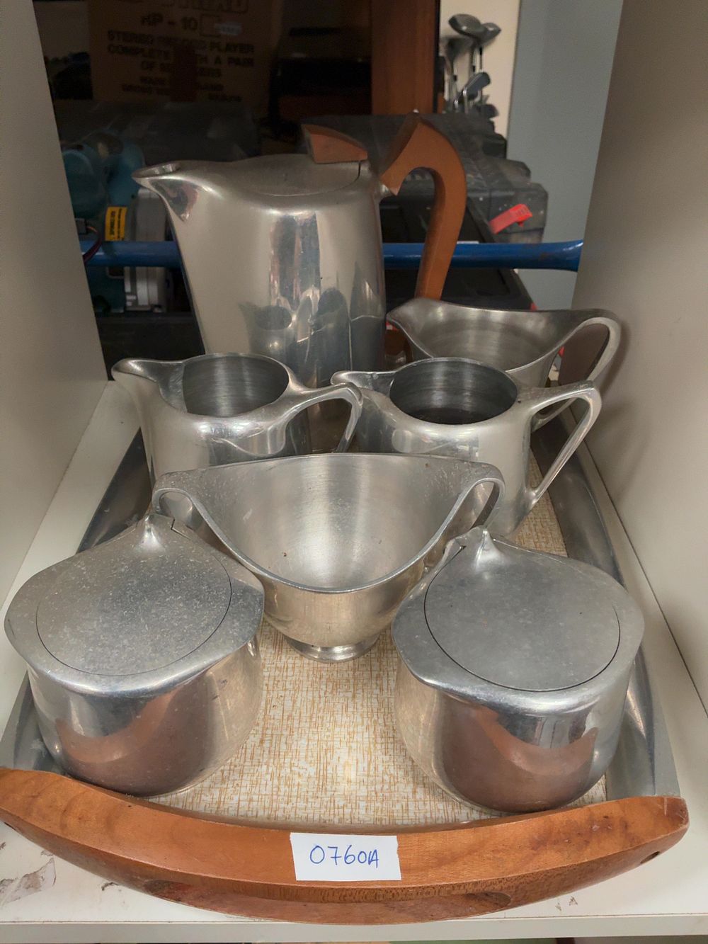 Lot 260: A Collection of Picquot Ware Mid-Century Modern Beverage Service Items and Coordinating Tray