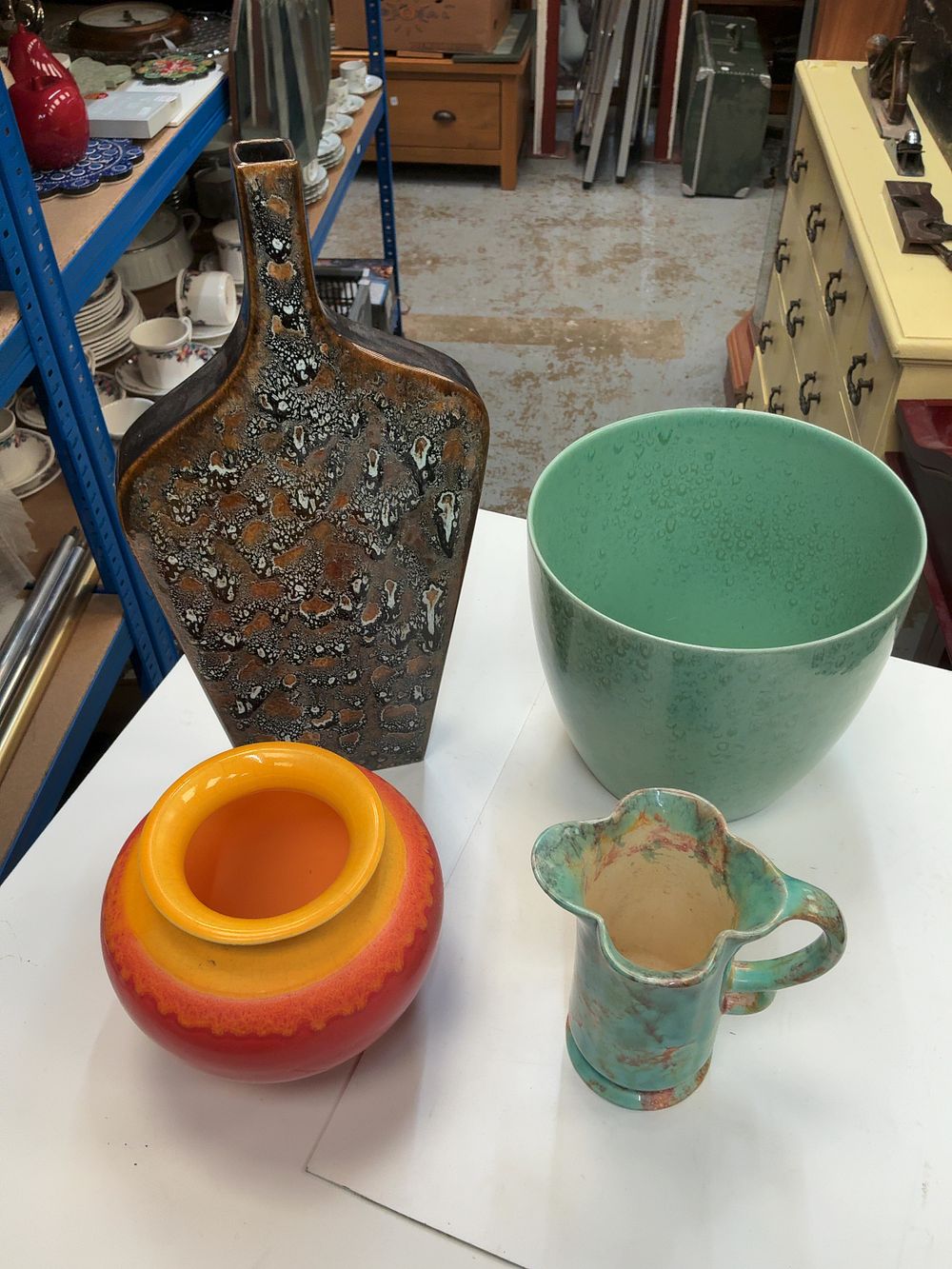 Lot 285: An Assortment of Twentieth Century and Contemporary Decorative Ceramics including Scheurich and SylvaC