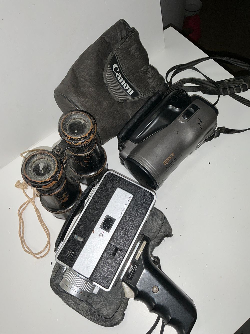 Lot 335: A Trio of Vintage Optical and Photographic Equipment including Canon and Elmo Cameras