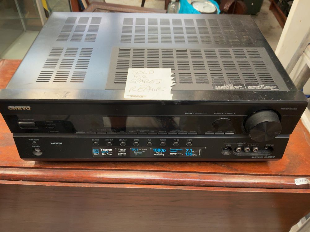 Lot 374: Onkyo TX-SR578 7.1 Channel AV Receiver -SOLD AS SEEN FOR SPARES OR REPAIRS