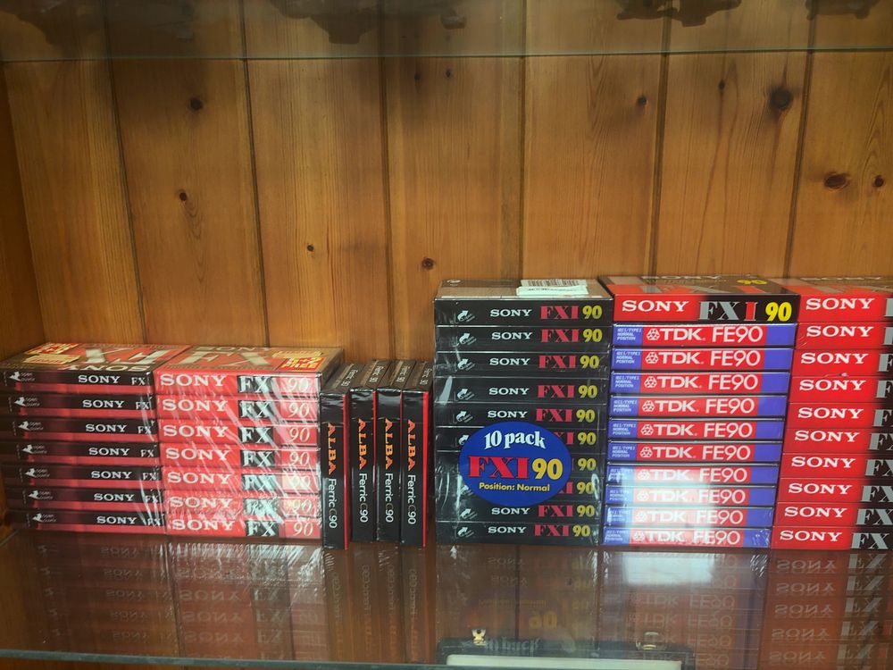 Lot 416: A Collection of New Old Stock Blank Audio and Video Cassette Tapes including Sony, TDK, and Maxell