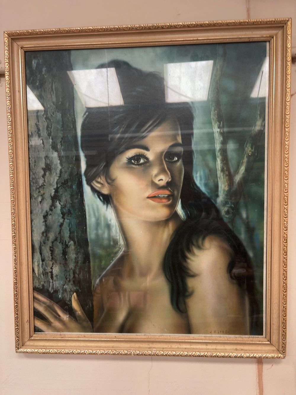 Lot 422: J.H. Lynch, 'Tina', a Vintage Mid-Century Framed Lithographic Print