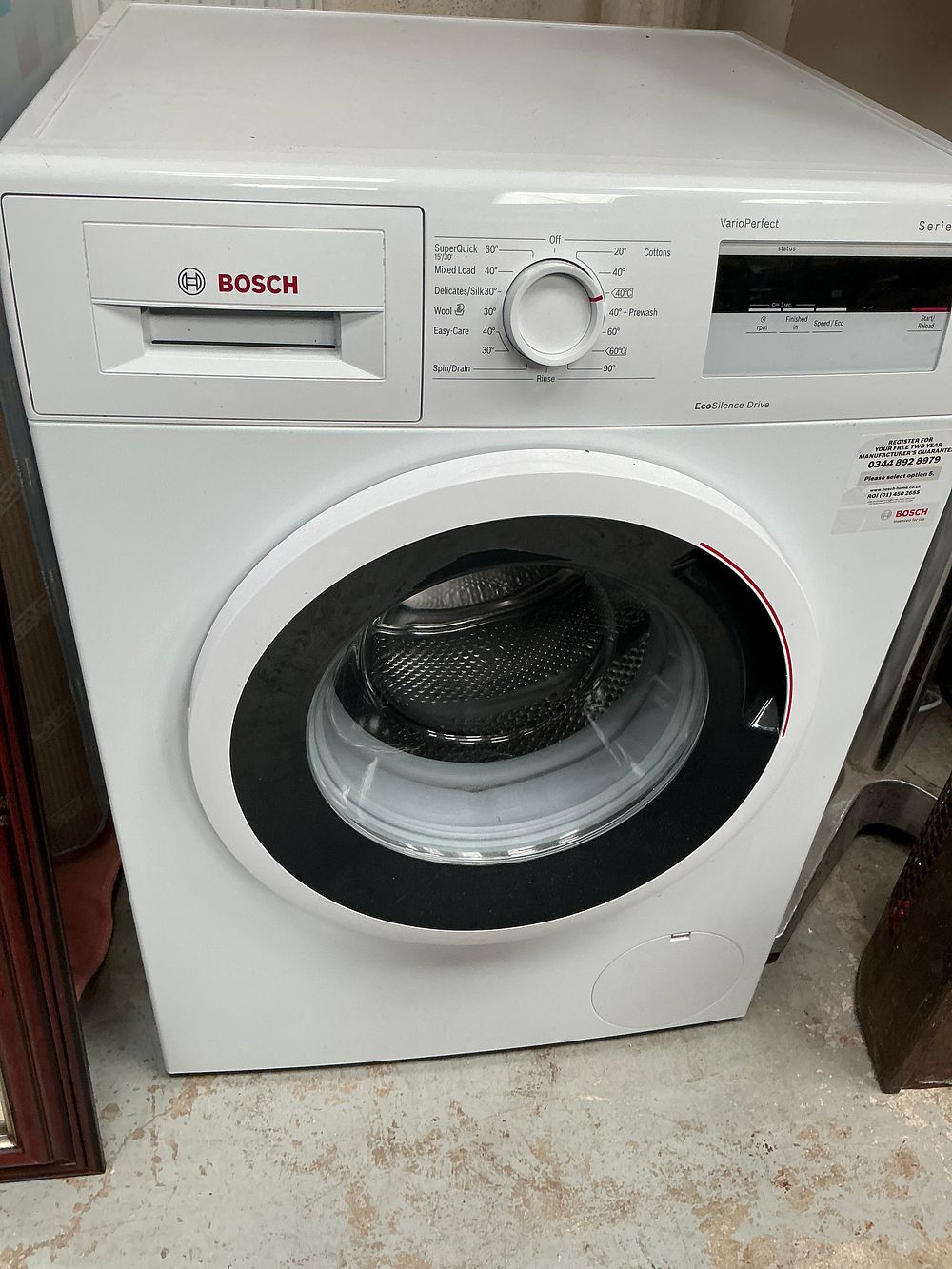 Lot 443: Bosch Serie 4 VarioPerfect EcoSilence Drive Front Loading Washing Machine WAN24001GB