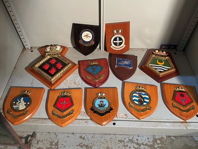 A Collection of Eleven British and Commonwealth Naval and Air Force Commemorative Wall Plaques. A 