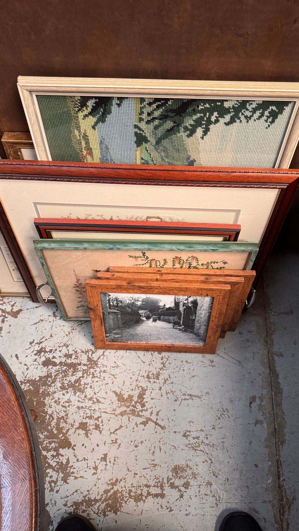 Lot 306: R. Stanley and Others, A Collection of Framed Needlework, Prints, and Photographs (Signed)