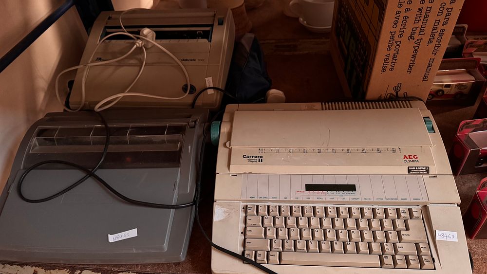 Lot 310: A Collection of Vintage Electronic Typewriters including AEG Olympia and Triumph-Adler Models