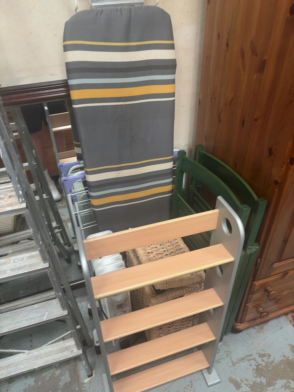 Lot 360: A Group of Miscellaneous Household Items including a Brabantia Ironing Board and a Progress Portable Radiator