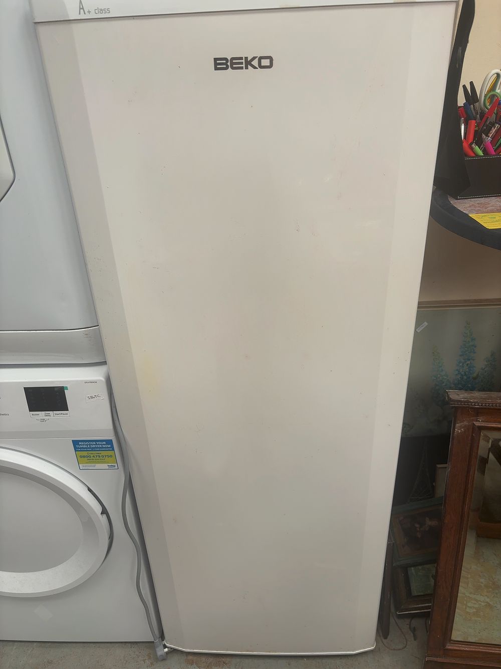 Lot 383: Beko A+ Class Upright Freezer