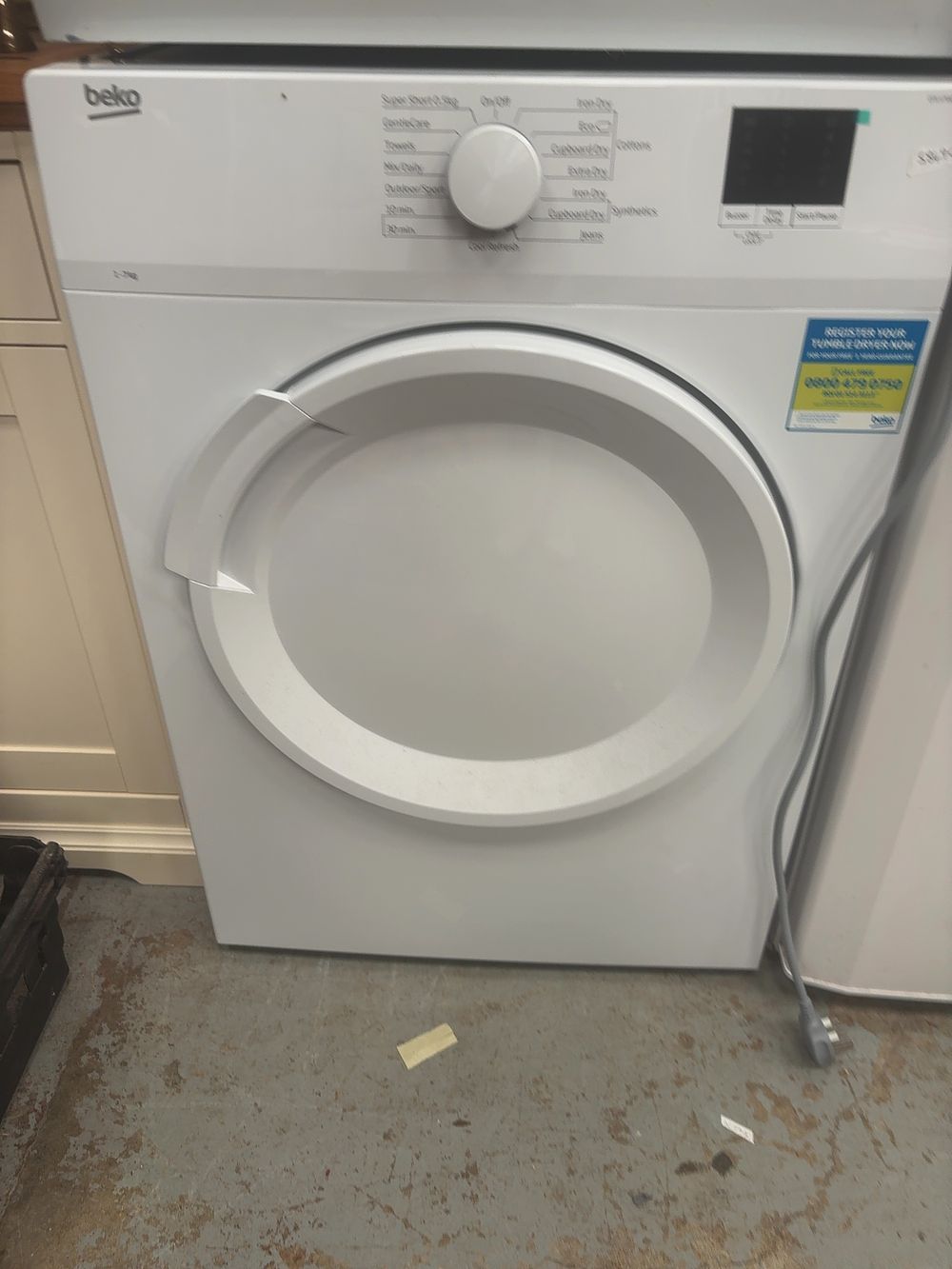 Lot 386: Beko DTLV70041W 7kg Vented Tumble Dryer