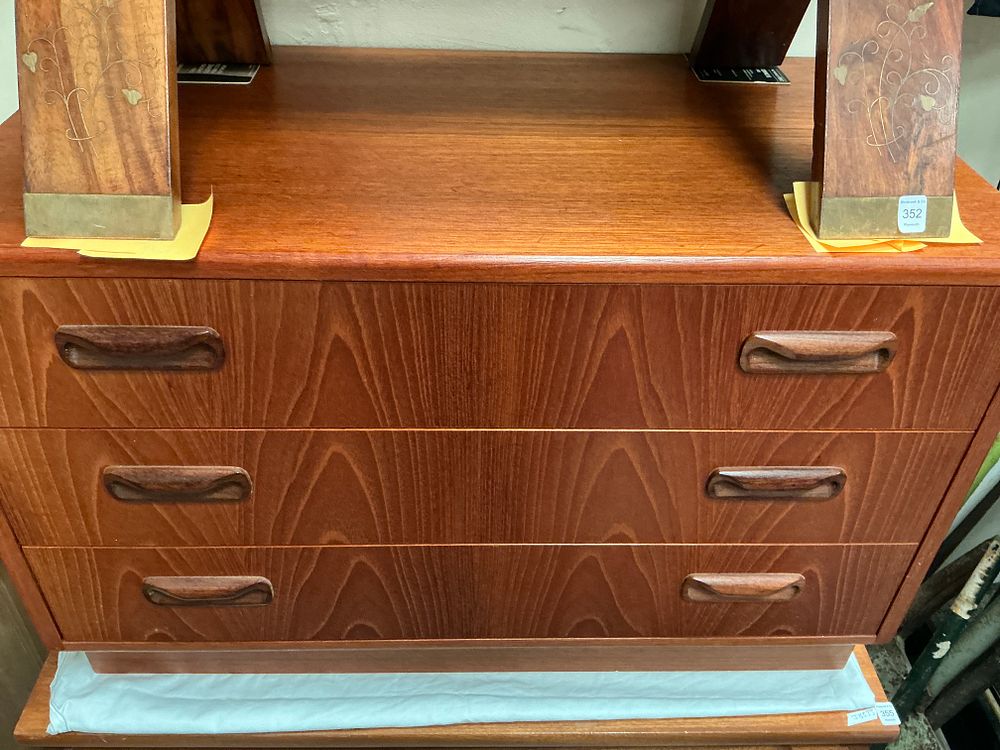 Lot 320: A G-Plan Fresco Teak Chest of Three Drawers