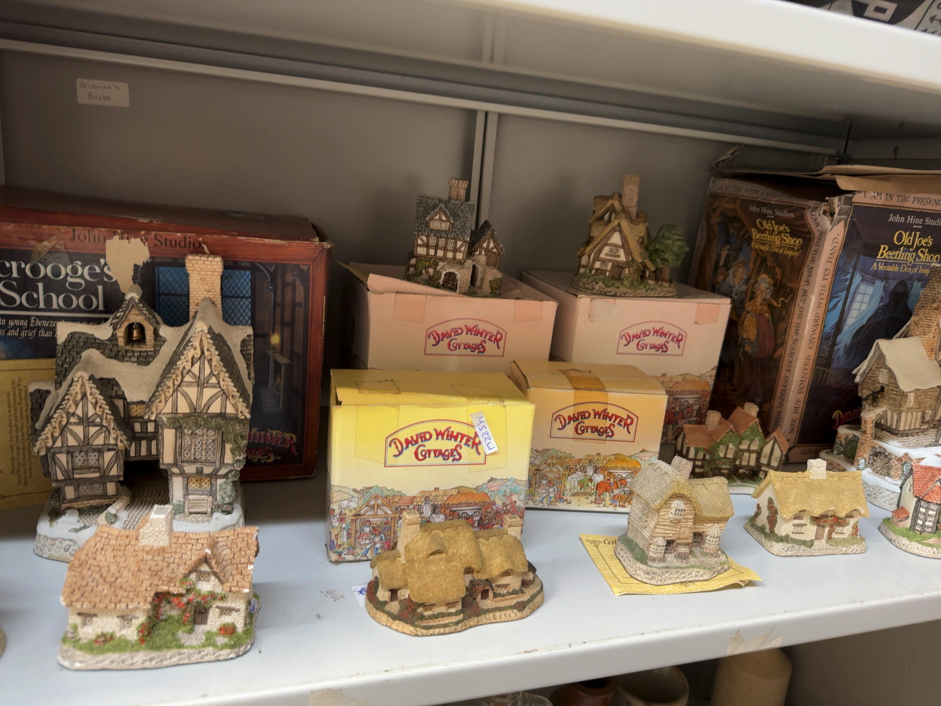 A Collection of David Winter Miniature Cottages and Buildings by John Hine Studios
