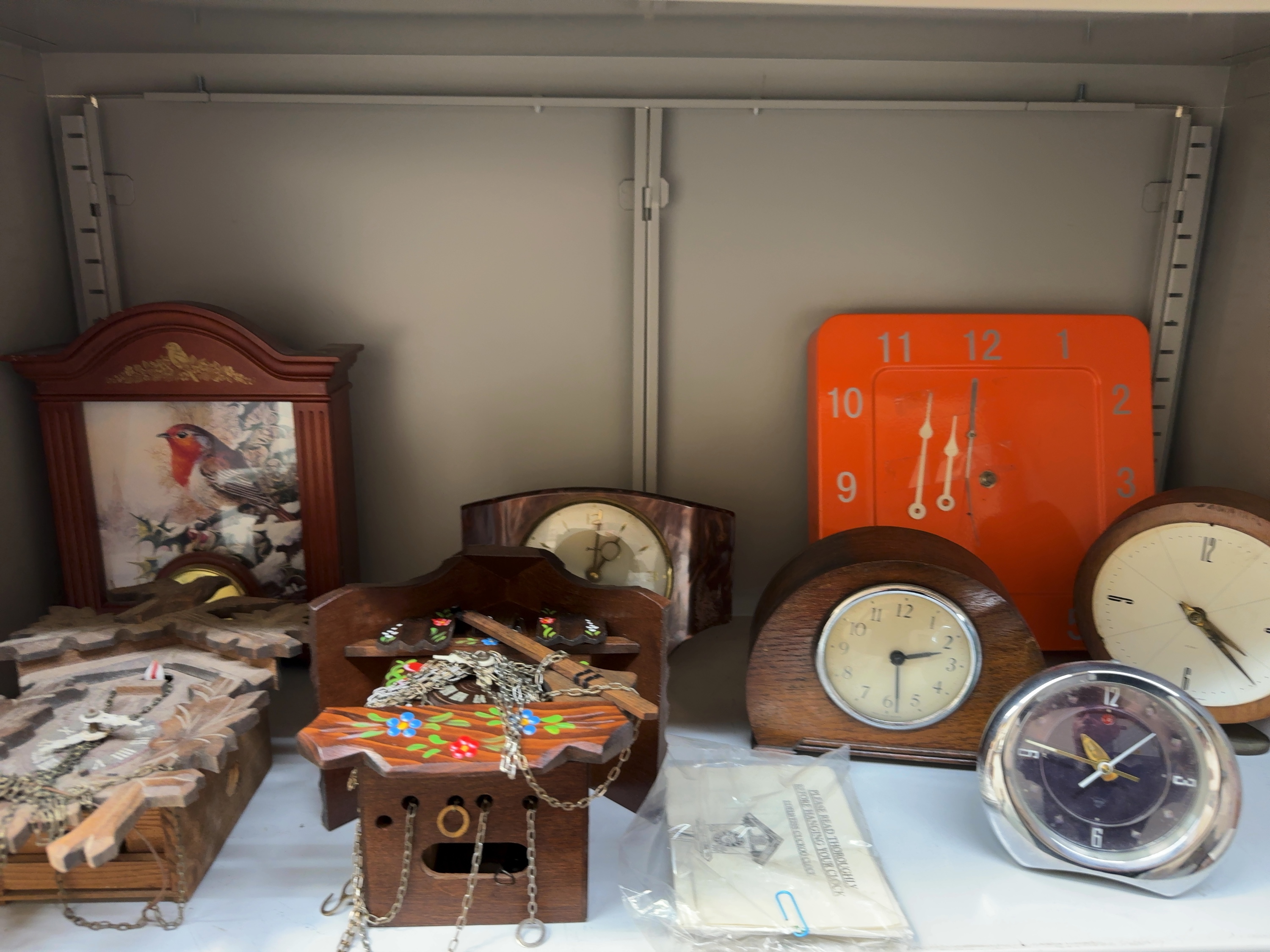 A Collection of Vintage Mantel, Wall and Cuckoo Clocks including Bentima and 8-Day Examples