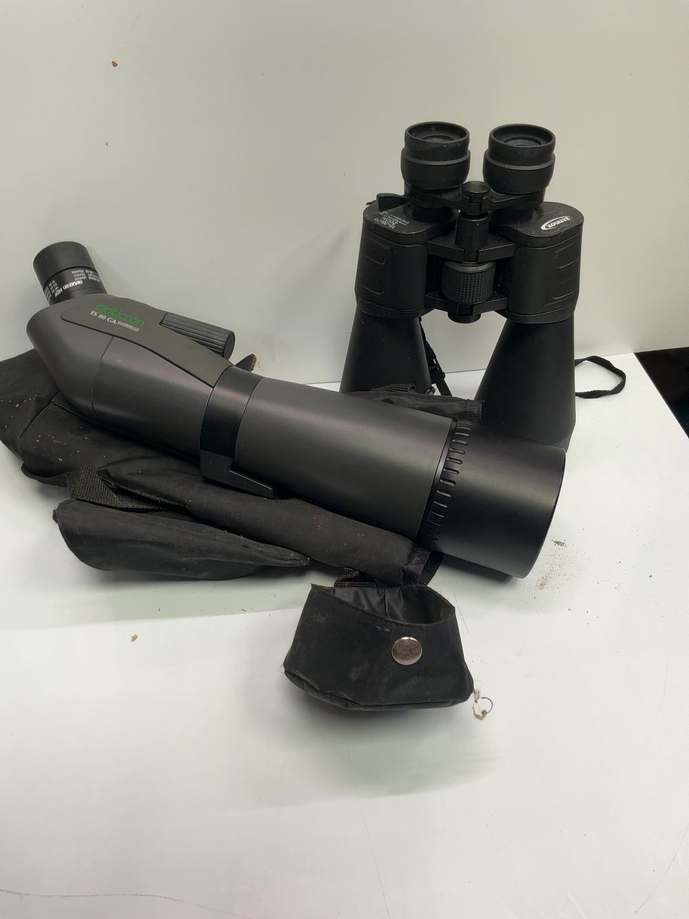 Lot 171: Two Optical Instruments Comprising an Opticron Spotting Scope and Zennox Binoculars