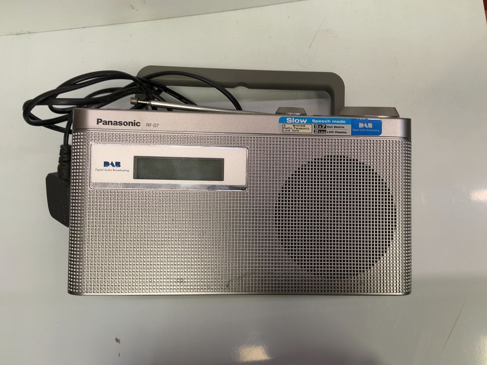 Lot 183: Two portable radios comprising a Panasonic RF-D7 digital radio and a Grundig Music Boy analogue radio