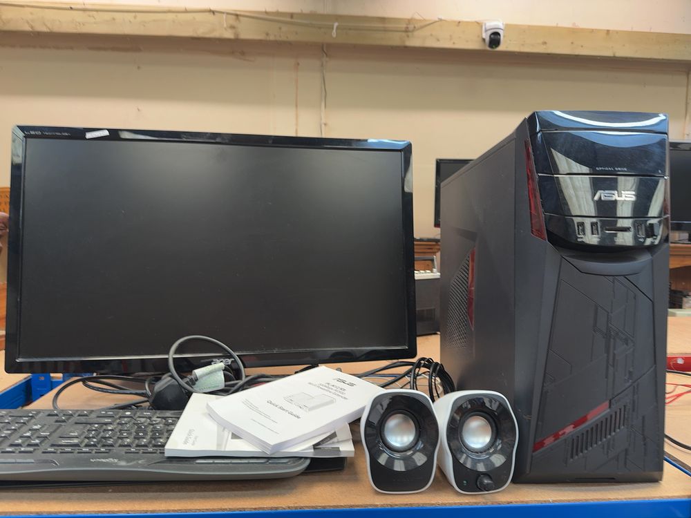 Lot 232: An ASUS G11 Series Desktop Computer System with Acer Monitor and Logitech Peripherals