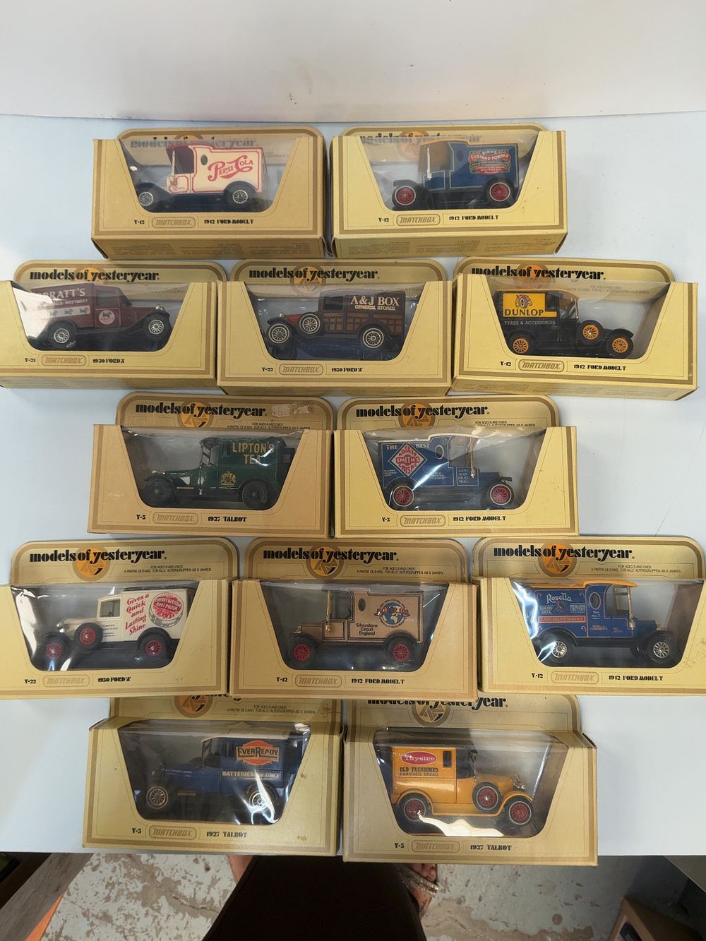 Lot 252: Twelve Matchbox Models of Yesteryear Die-Cast Commercial Vehicles in Original Boxes