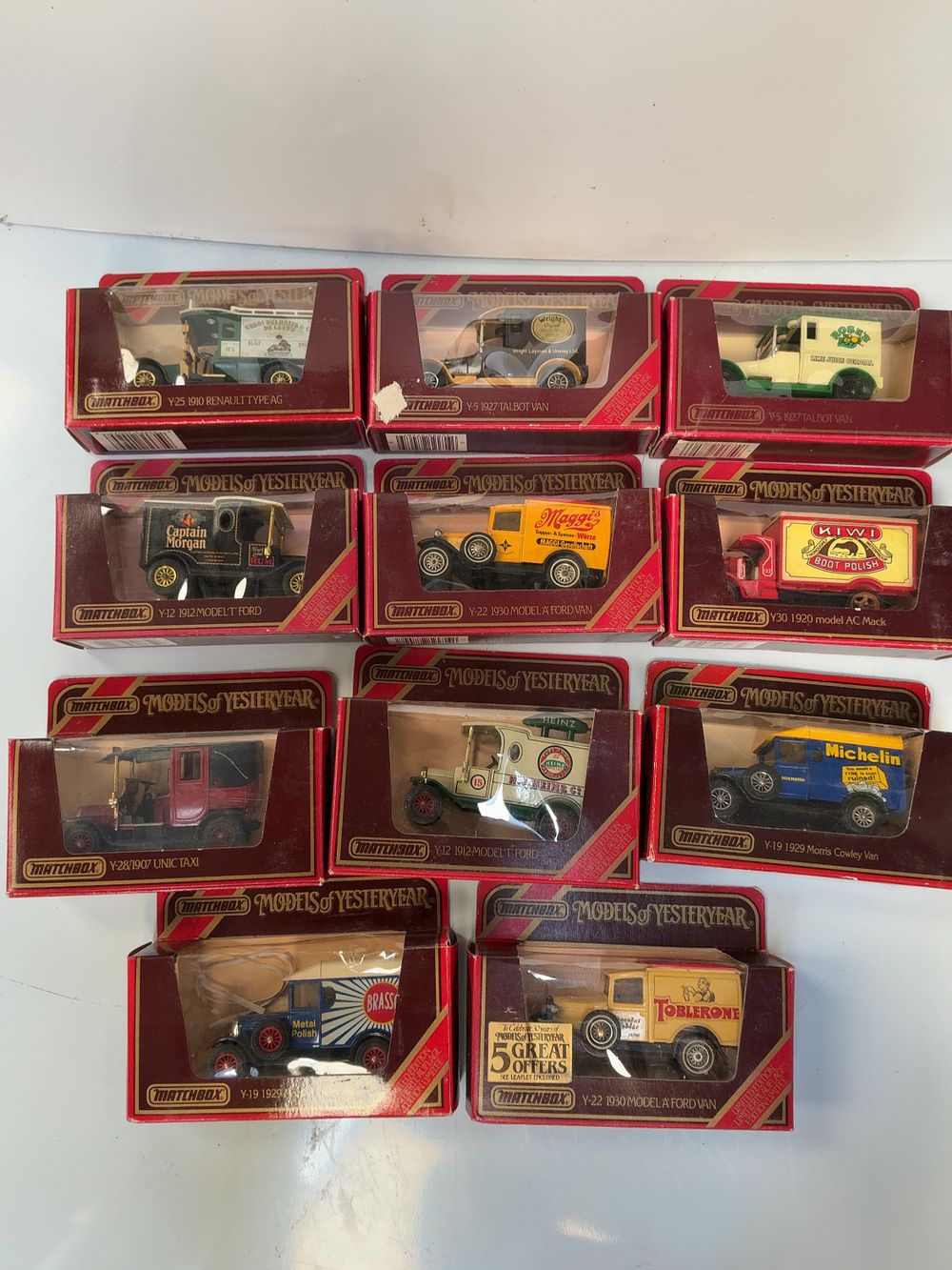 Lot 253: Eleven Matchbox Models of Yesteryear Model Vehicles in Original Boxes